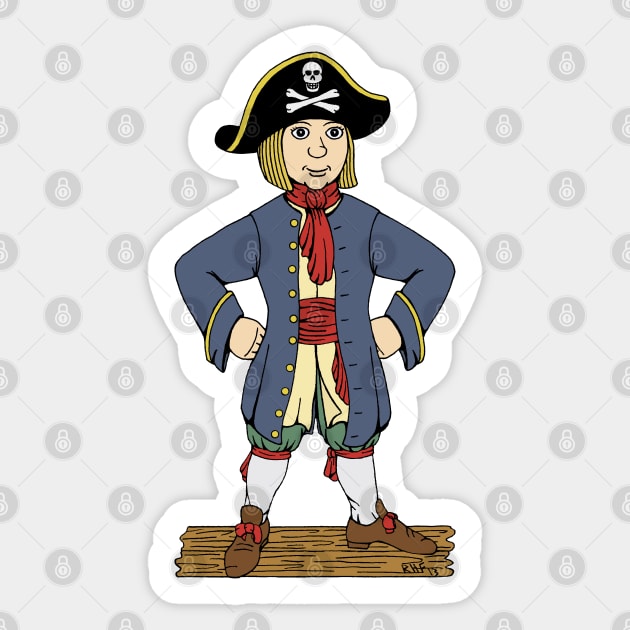 Cute Pirate Lad Sticker by AzureLionProductions